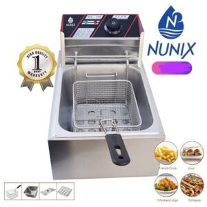 Nunix Chips/Chicken Stainless Steel Electric Deep Fryer 6LT 2500W